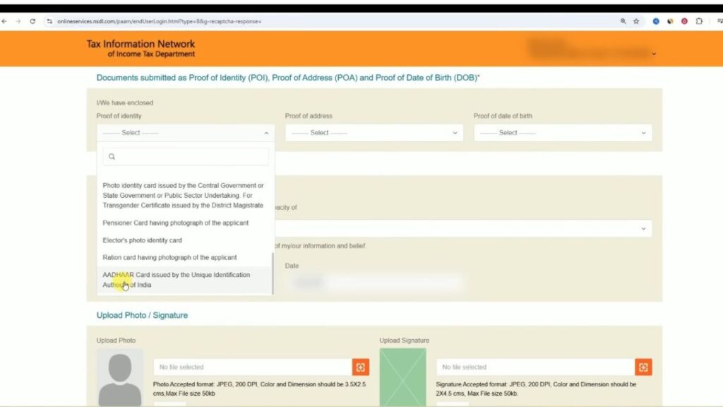 PAN Card Apply Online 2025 with signature and photo